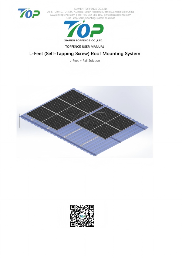 Manuale utente del sistema piedi a L TOPFence
