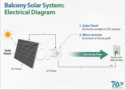Come funziona il sistema solare sul balcone?