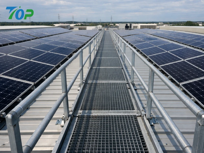 L'importanza dei sistemi di passerelle solari nella sicurezza dei tetti commerciali e industriali