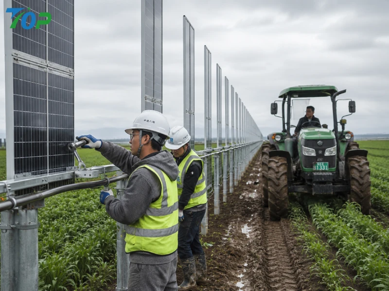 Come i sistemi solari verticali riducono l’impronta di carbonio delle aziende agricole