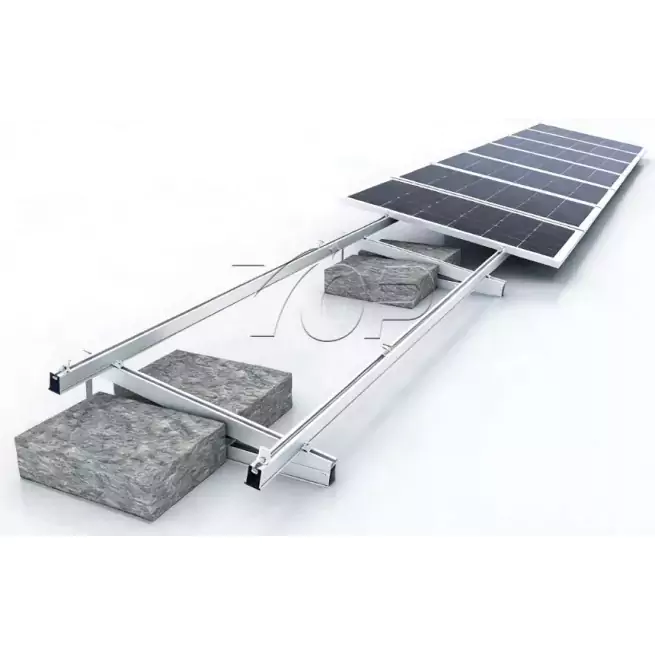 Rack di montaggio per zavorra solare in calcestruzzo per tetto piano