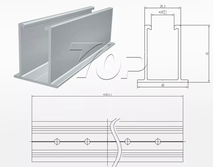 Mini Rail for Metal Roof Solar Panel Mounting