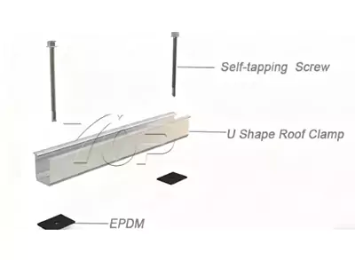 U Type Aluminum Rail for Solar Panel Mounting System