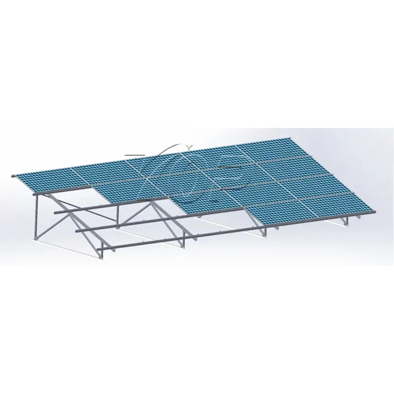 Sistema di montaggio solare triangolare per tetti in metallo